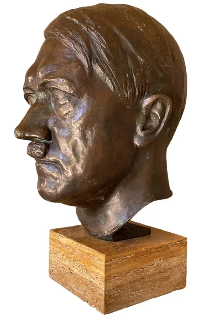 Bronze Bust of Hitler - Historic WWII Artifact