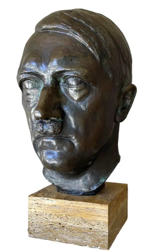 Hitler Statue - Bronze Bust Artifact from WWII Era