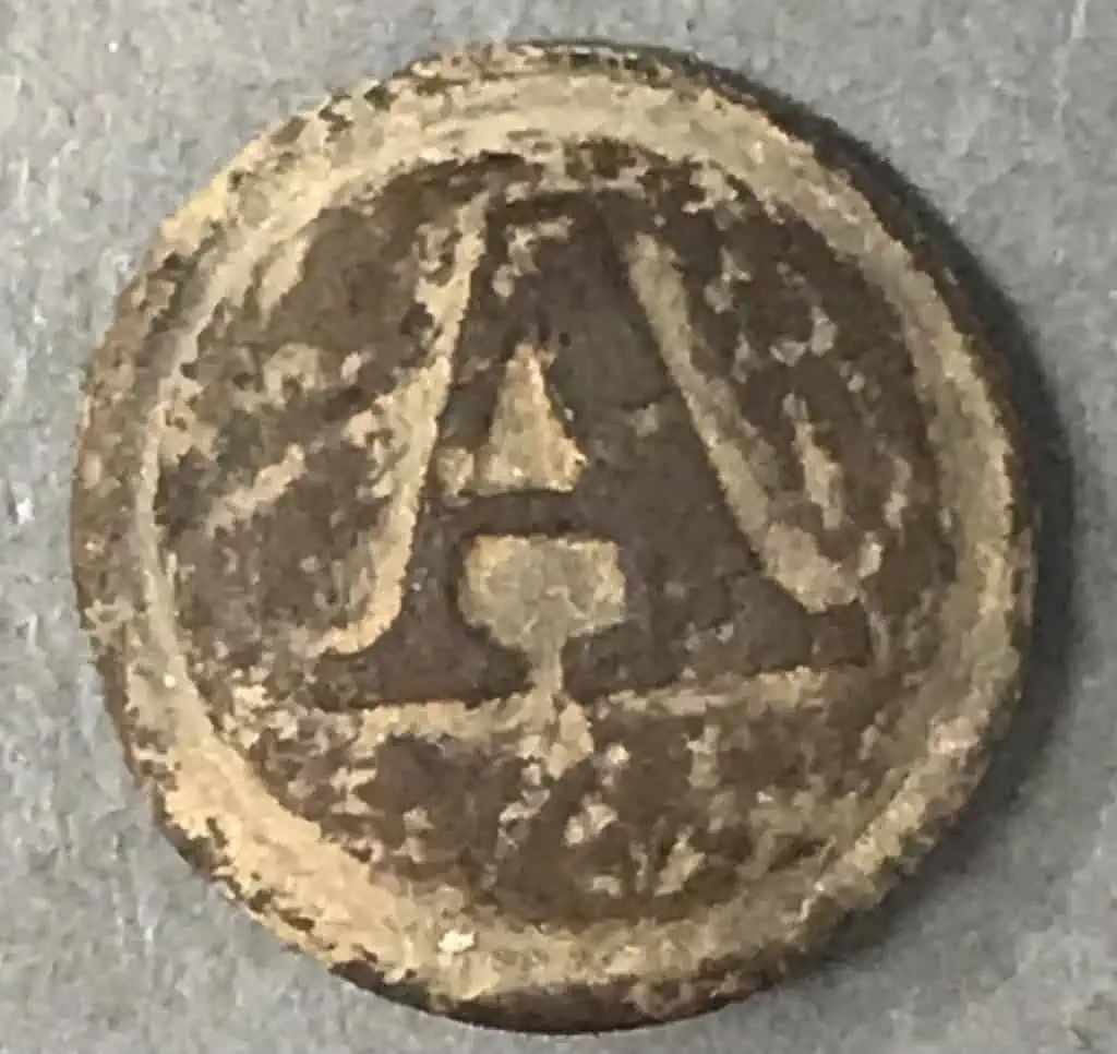 Authentic Confederate Artillery Coat Button - Petersburg