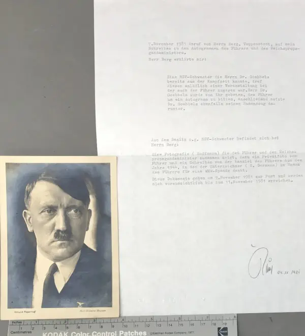 Signed WWII Photo by Hitler & Goebbels | Gettysburg Museum