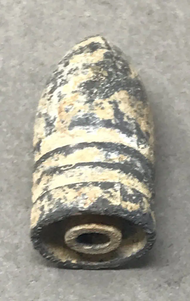 Two rare Civil War explosive bullets recovered from Chancellorsville