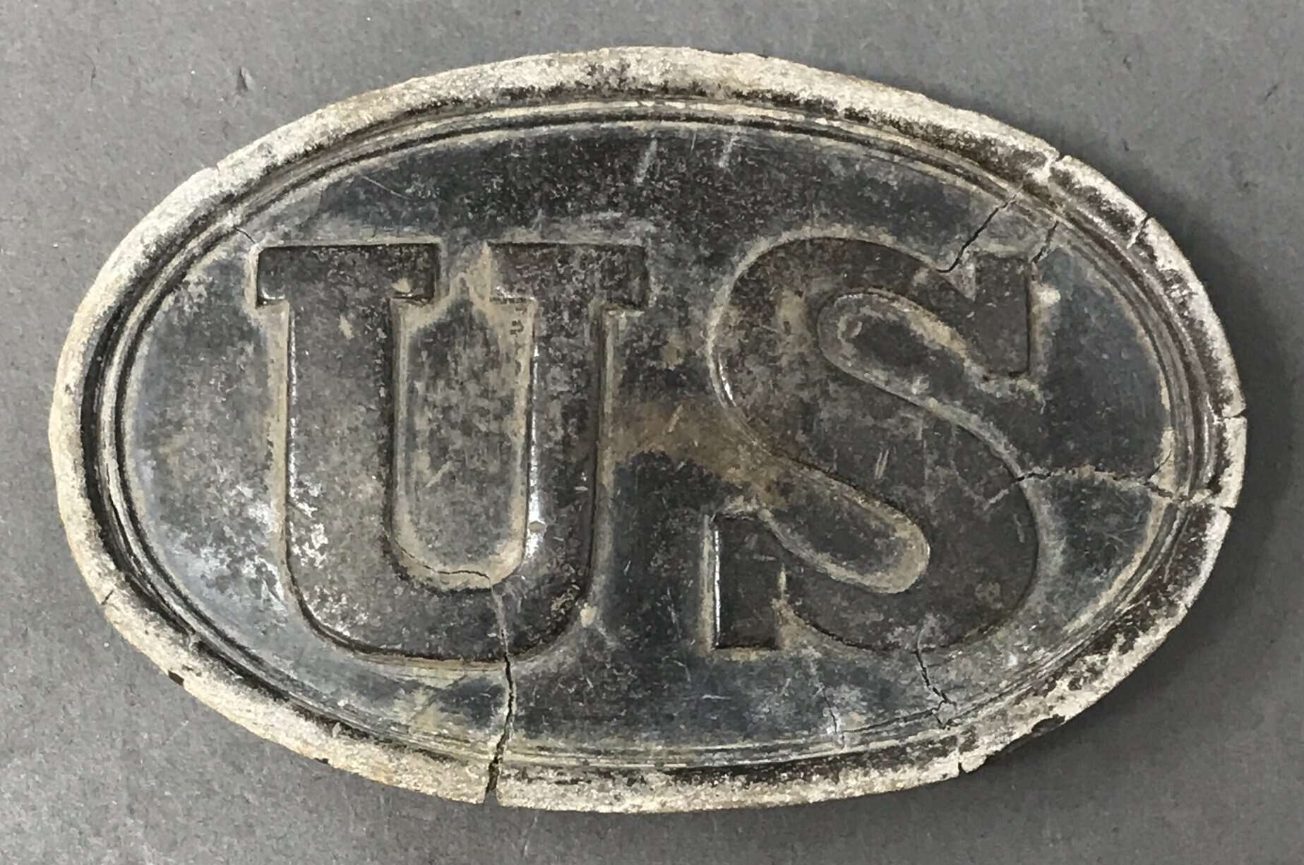 Civil War U.S. Box Plate from Shiloh Battlefield