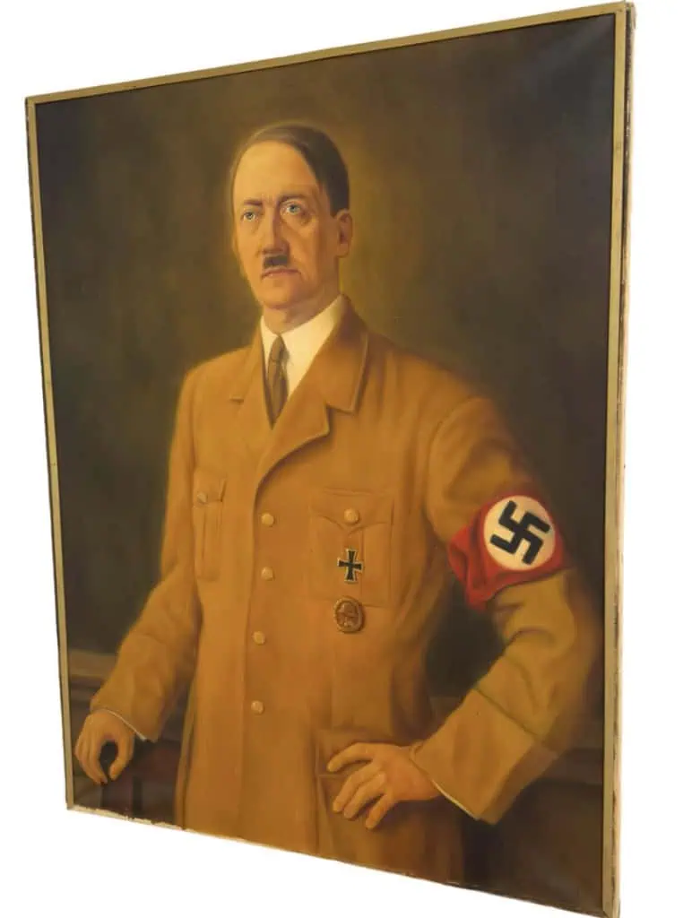 Conrad Hommel's artist signature on the Adolf Hitler life-size painting