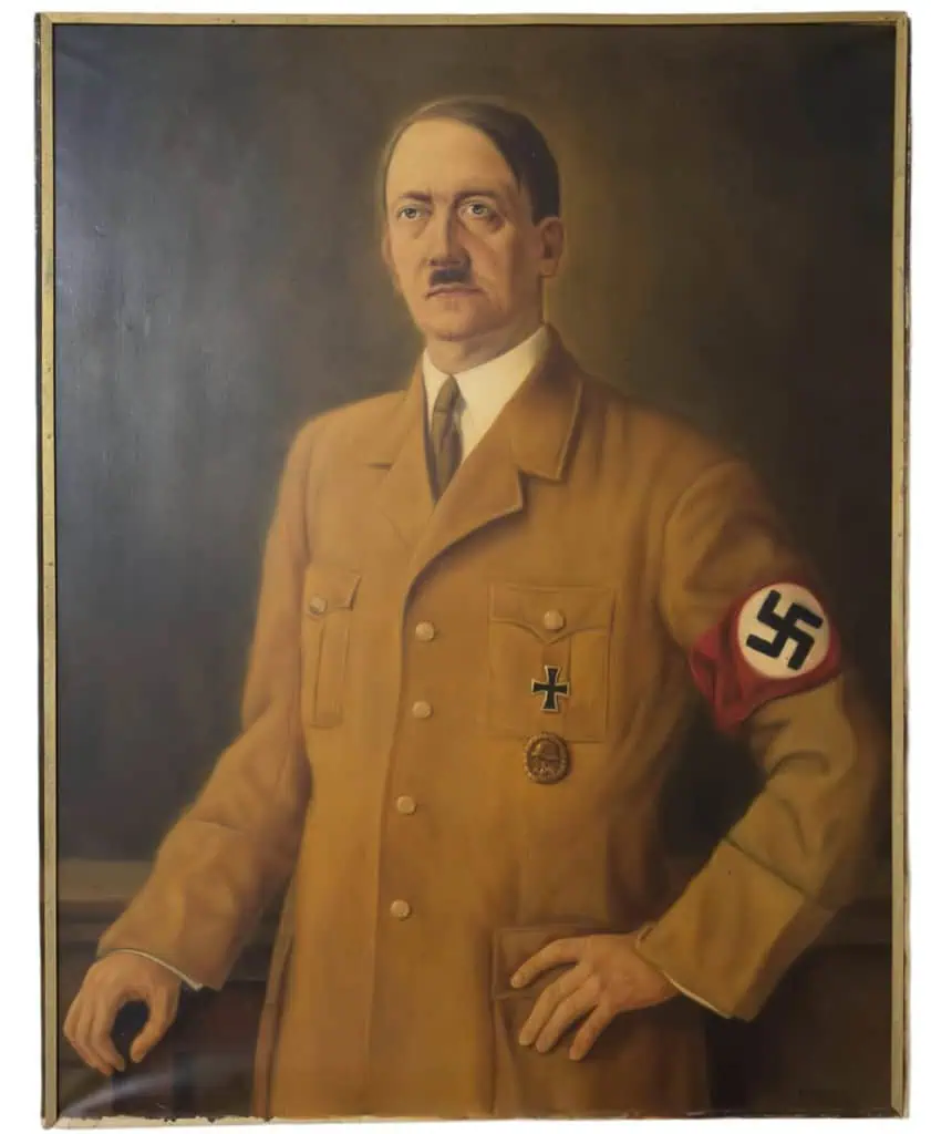 Life-size oil painting of Adolf Hitler by Conrad Hommel, 1939, front view