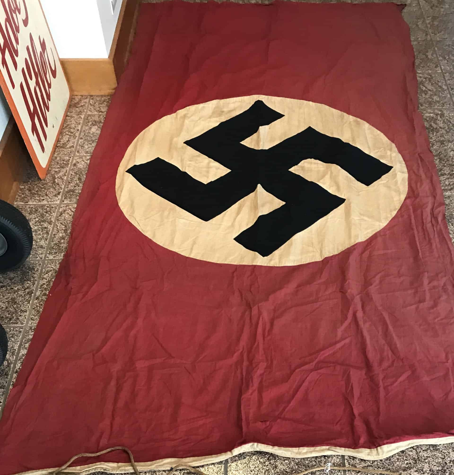 RARE VERY LARGE Original BANNER GARRISON STYLE WWII German Nazi Party ...