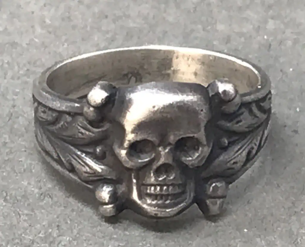 German shops World War II silver ring with skull WWII