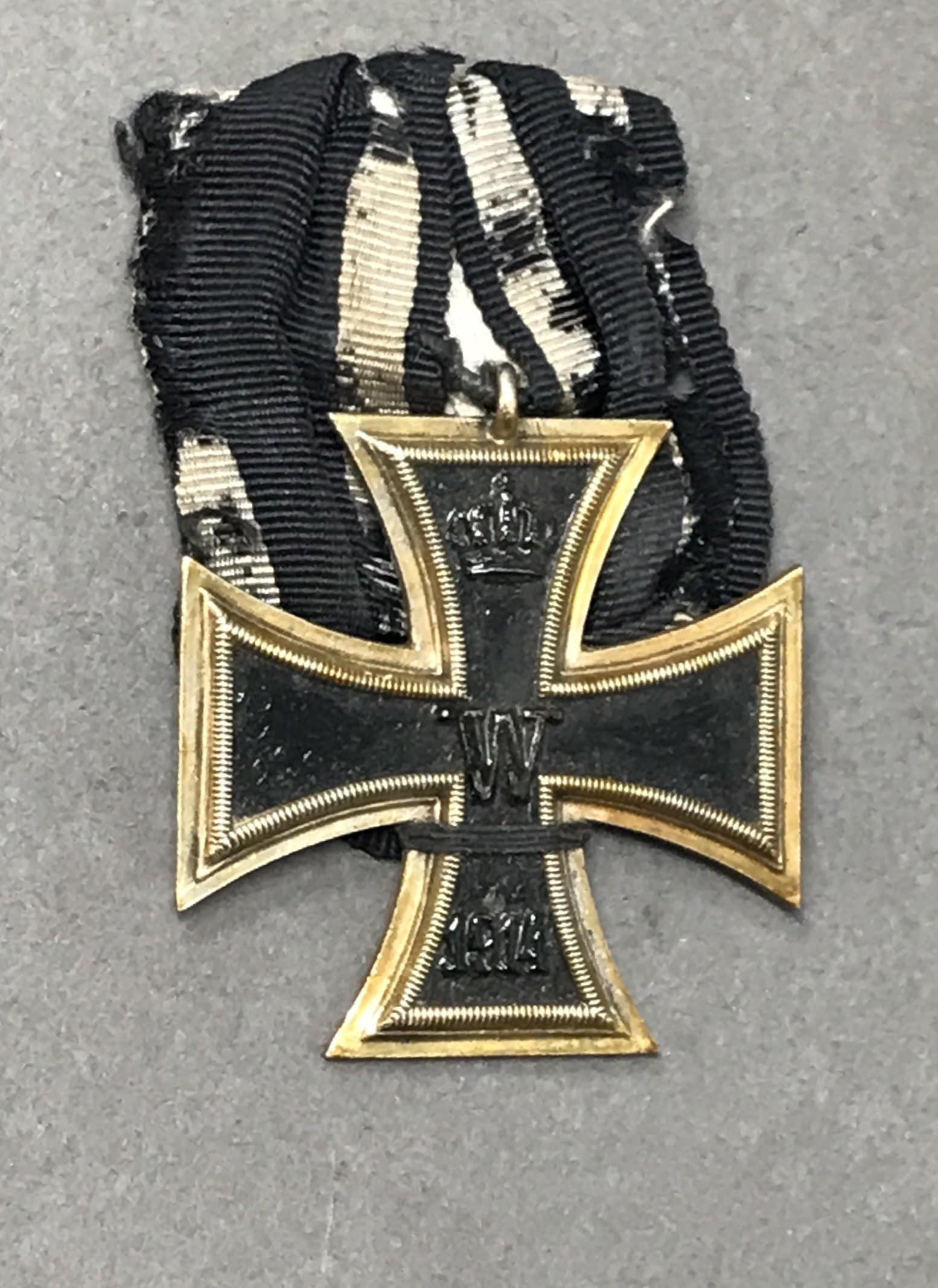 WWI German 1914 W Crown Iron Cross Sweetheart outlets Pin~German IRON CROSS 1914 Memento